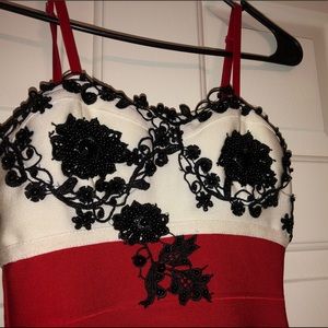 Worn twice Beaded Bandage Dress